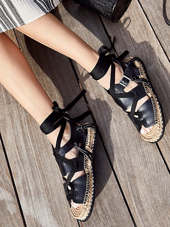 Matisse Shoes - Matisse Gladiator Black Lace Up Espadrilles Sandals Size 10M